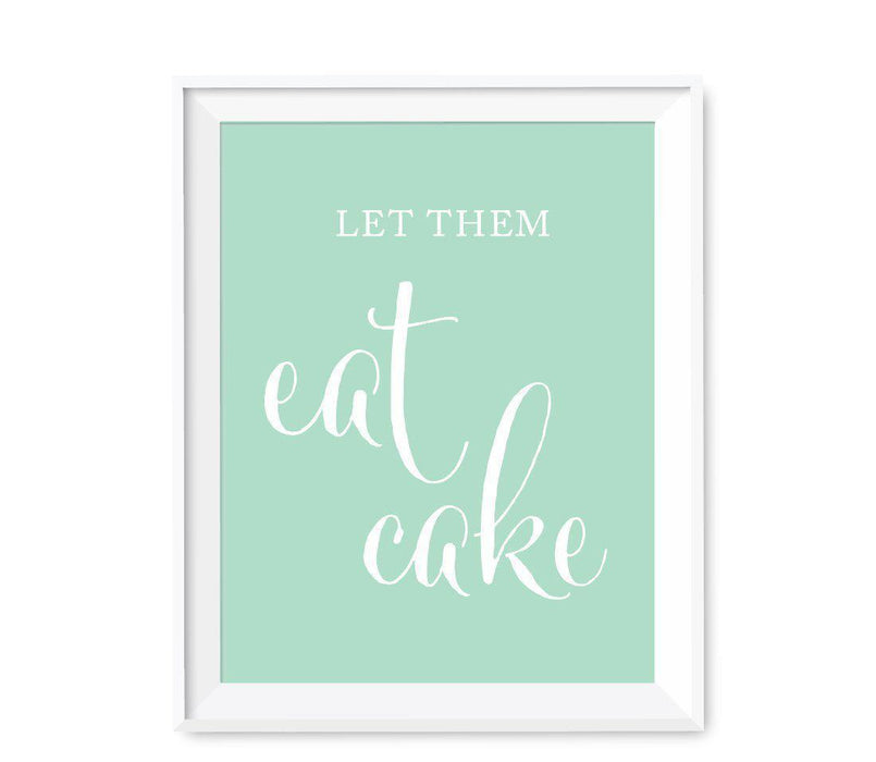 Mint Green Wedding Favor Signs-Set of 1-Andaz Press-Let Them Eat Cake-