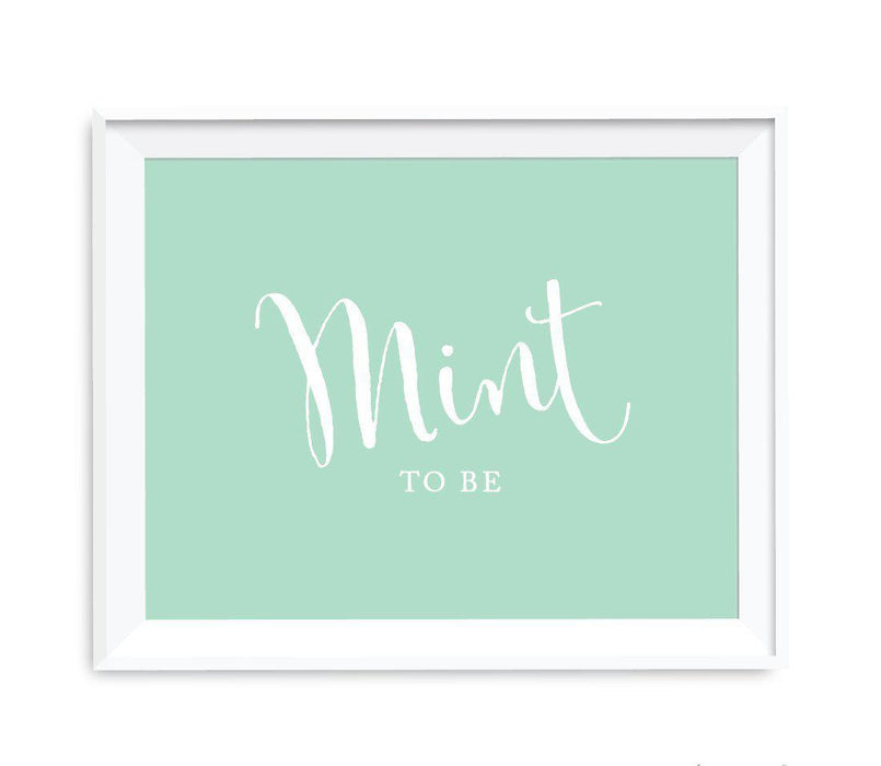 Mint Green Wedding Favor Signs-Set of 1-Andaz Press-Mint to Be Party Favors-