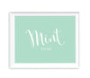 Mint Green Wedding Favor Signs-Set of 1-Andaz Press-Mint to Be Party Favors-