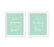 Mint Green Wedding Signs, 2-Pack-Set of 2-Andaz Press-Ladies, Gents Bathroom Restroom-