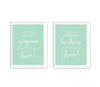 Mint Green Wedding Signs, 2-Pack-Set of 2-Andaz Press-Ladies, Gents Bathroom Restroom-