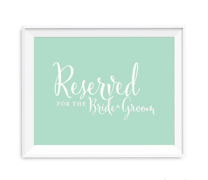 Mint Green Wedding Signs-Set of 1-Andaz Press-Mr. & Mrs.-