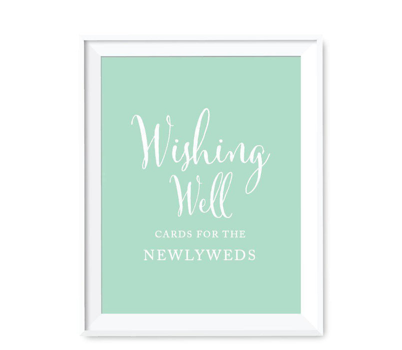 Mint Green Wedding Signs-Set of 1-Andaz Press-Mr. & Mrs.-
