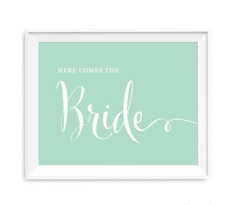 Mint Green Wedding Signs-Set of 1-Andaz Press-Mr. & Mrs.-