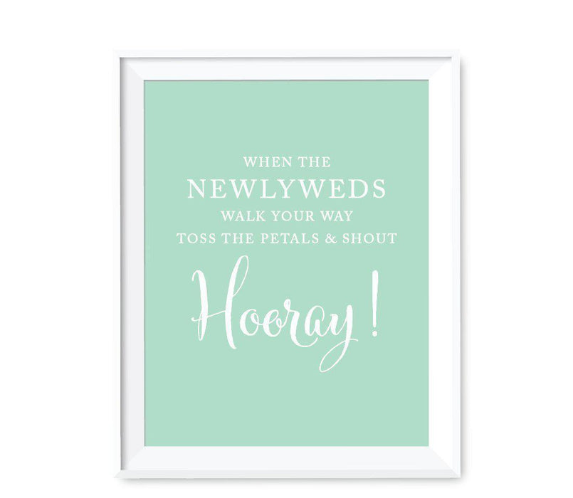 Mint Green Wedding Signs-Set of 1-Andaz Press-Mr. & Mrs.-