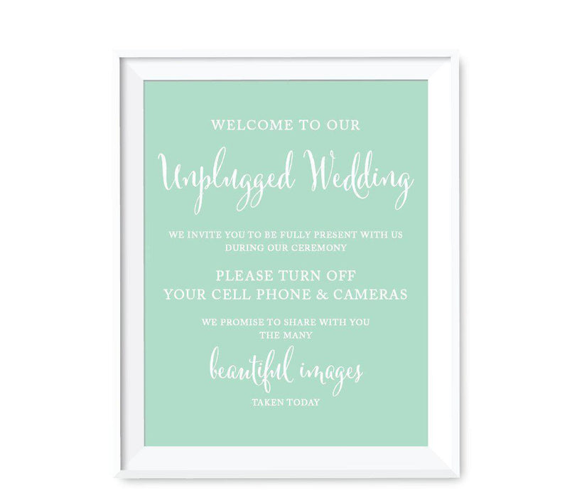Mint Green Wedding Signs-Set of 1-Andaz Press-Mr. & Mrs.-
