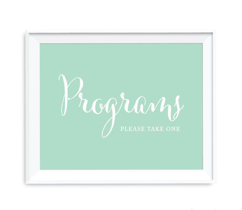 Mint Green Wedding Signs-Set of 1-Andaz Press-Mr. & Mrs.-