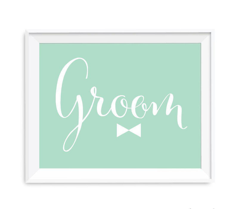 Mint Green Wedding Signs-Set of 1-Andaz Press-Mr. & Mrs.-