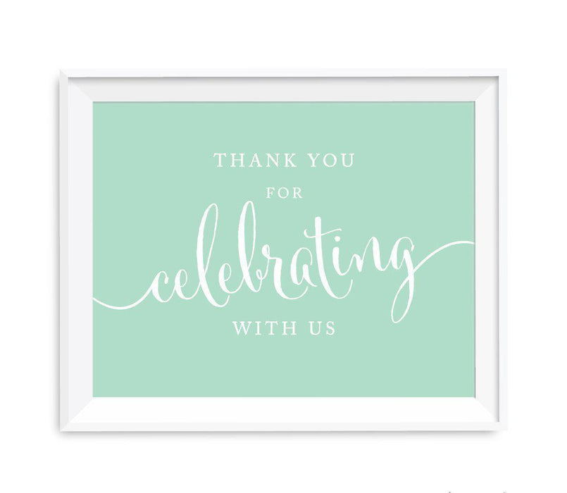 Mint Green Wedding Signs-Set of 1-Andaz Press-Mr. & Mrs.-