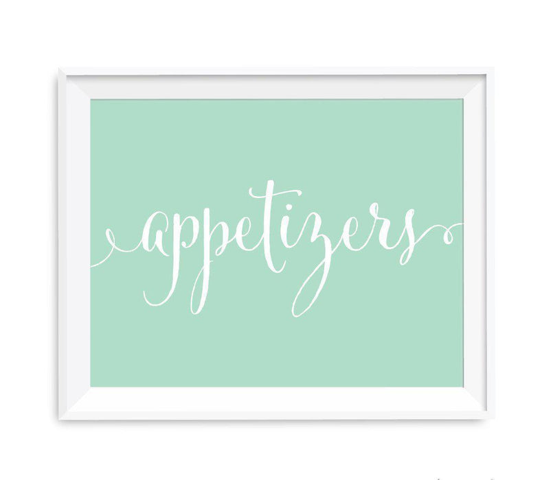 Mint Green Wedding Signs-Set of 1-Andaz Press-Appetizers-