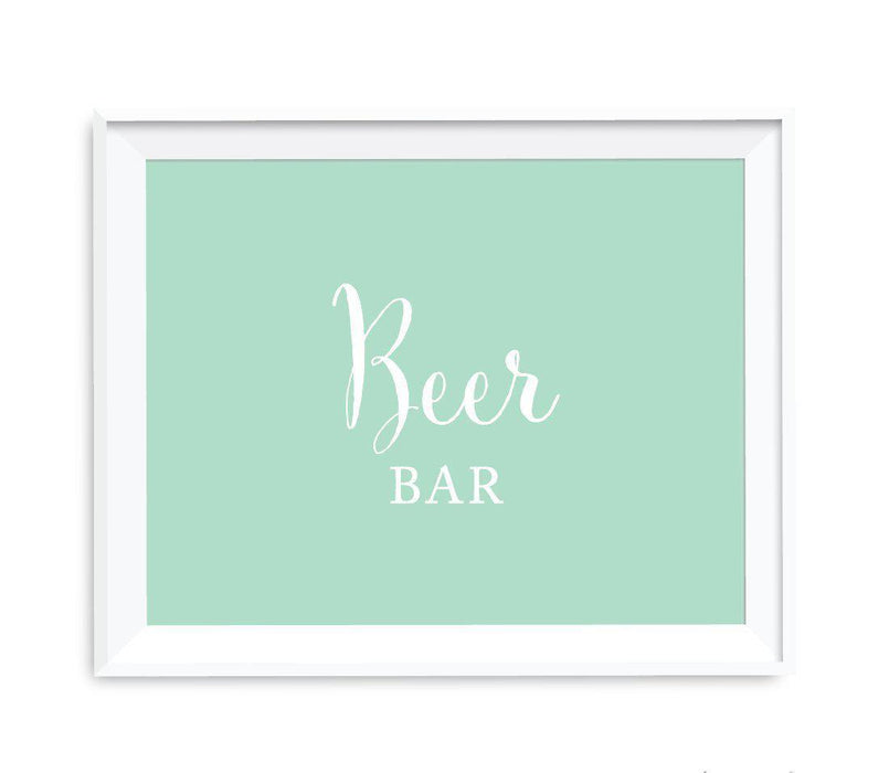 Mint Green Wedding Signs-Set of 1-Andaz Press-Beer Bar-