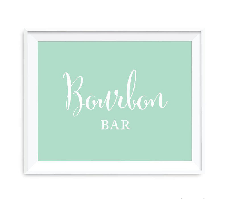 Mint Green Wedding Signs-Set of 1-Andaz Press-Bourbon Bar-