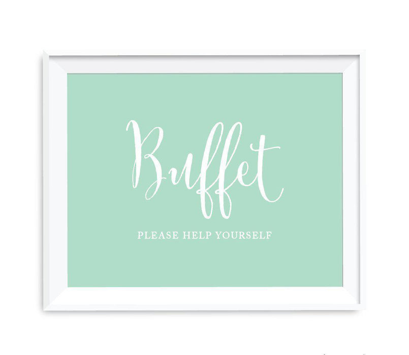 Mint Green Wedding Signs-Set of 1-Andaz Press-Buffet Please Help Yourself-