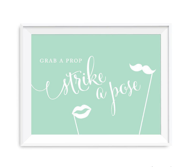 Mint Green Wedding Signs-Set of 1-Andaz Press-Grab a Prop & Strike a Pose Photobooth-