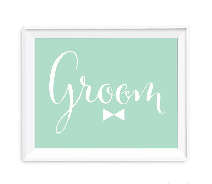Mint Green Wedding Signs-Set of 1-Andaz Press-Groom-