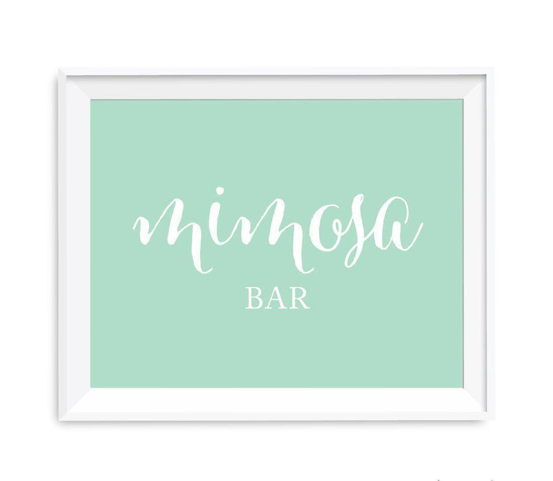 Mint Green Wedding Signs-Set of 1-Andaz Press-Mimosa Bar-