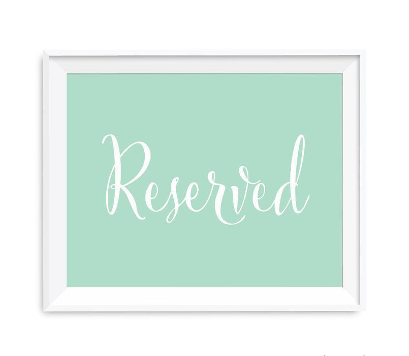 Mint Green Wedding Signs-Set of 1-Andaz Press-Reserved-