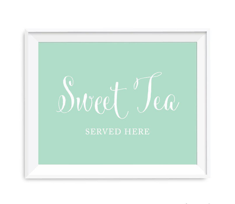 Mint Green Wedding Signs-Set of 1-Andaz Press-Sweet Tea Served Here-