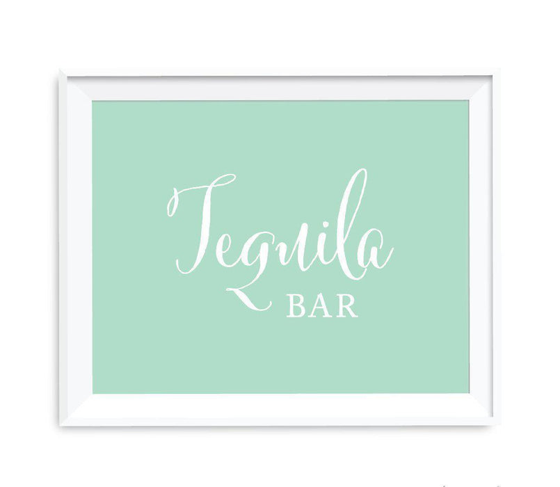 Mint Green Wedding Signs-Set of 1-Andaz Press-Tequila Bar-