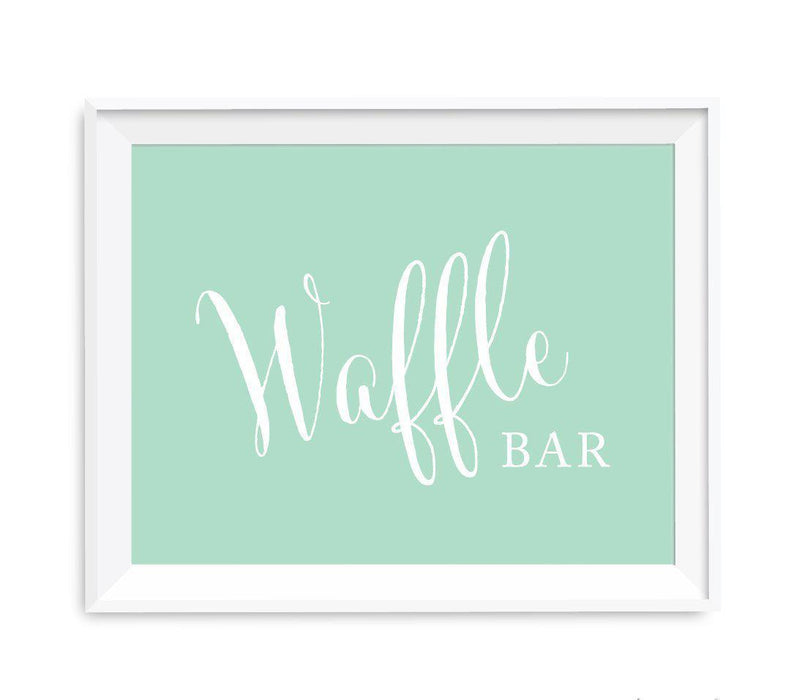 Mint Green Wedding Signs-Set of 1-Andaz Press-Waffle Bar-
