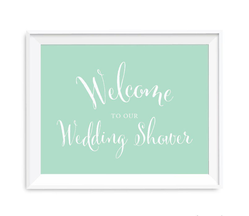Mint Green Wedding Signs-Set of 1-Andaz Press-Welcome To Our Wedding Shower-