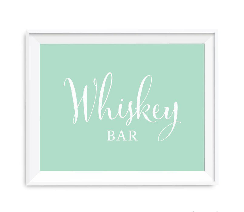 Mint Green Wedding Signs-Set of 1-Andaz Press-Whiskey Bar-