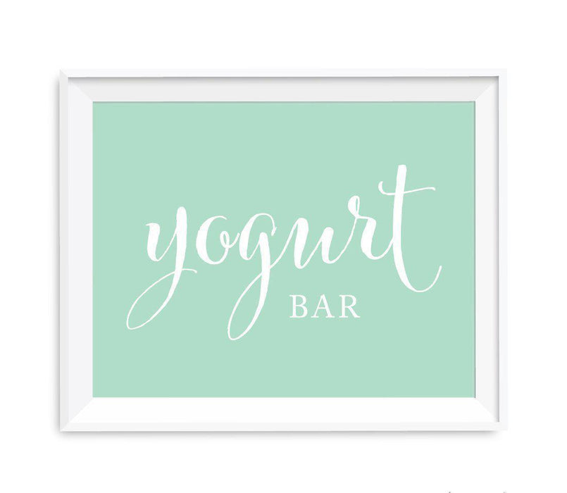 Mint Green Wedding Signs-Set of 1-Andaz Press-Yogurt Bar-