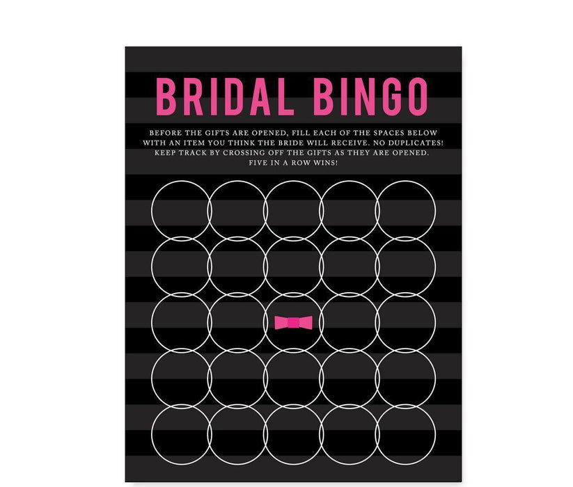 Modern Black and White Stripes Wedding Bridal Shower Game Cards-Set of 20-Andaz Press-What's In Your Purse?-