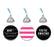 Modern Black and White Stripes Wedding Hershey's Kiss Stickers-Set of 216-Andaz Press-