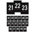 Modern Black and White Stripes Wedding Table Numbers-Set of 20-Andaz Press-1-20-