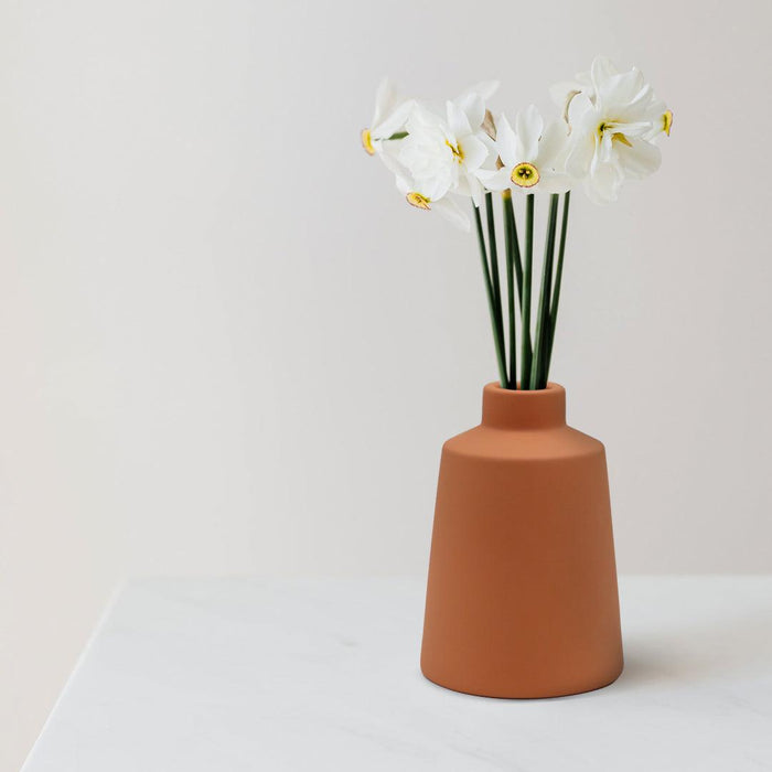 Modern Ceramic Bud Vases Small & Tall Vases, Set of 5-Set of 5-Koyal Wholesale-Terracotta-
