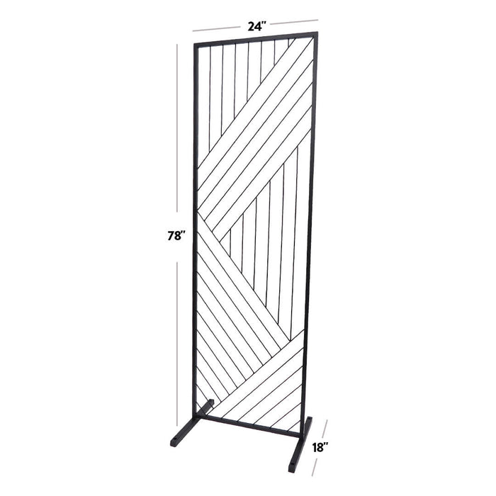 Modern Lines Wedding Backdrop Floor Stand-Set of 1-Koyal Wholesale-Black-