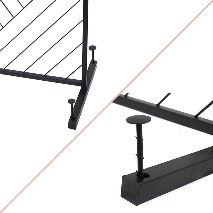 Modern Lines Wedding Backdrop Floor Stand-Set of 1-Koyal Wholesale-Black-