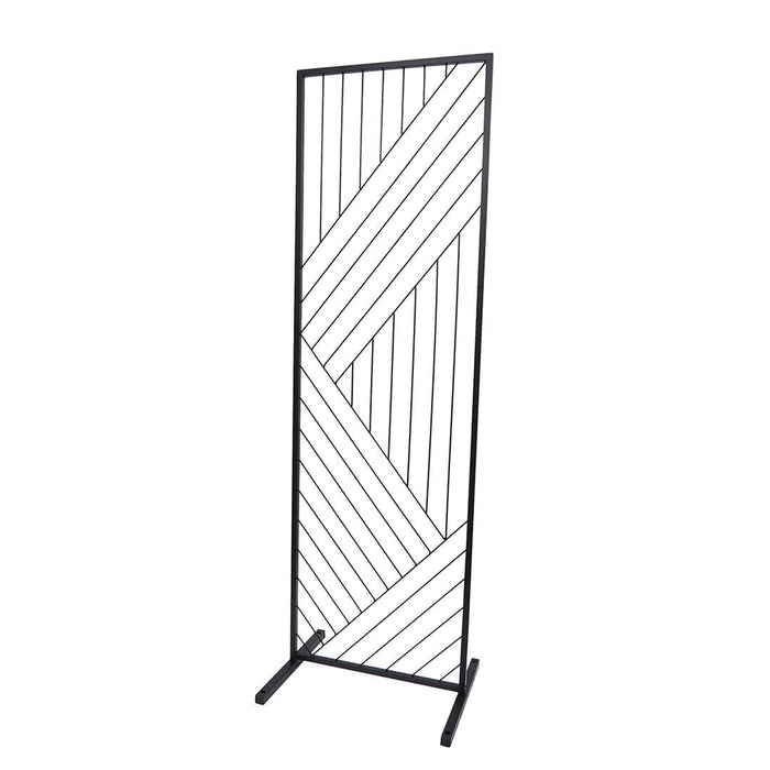 Modern Lines Wedding Backdrop Floor Stand-Set of 1-Koyal Wholesale-Black-