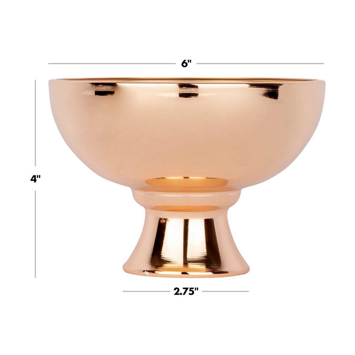 Modern Metal Smooth Compote Bowl-Set of 10-Koyal Wholesale-Copper-