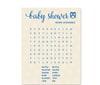 Modern Owl Boy Baby Shower Games & Fun Activities-Set of 20-Andaz Press-Word Search-
