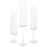 Modern Skinny Pedestal Candle Holders, Long Stemmed Candle Holder, Set of 3-Set of 3-Koyal Wholesale-Clear-