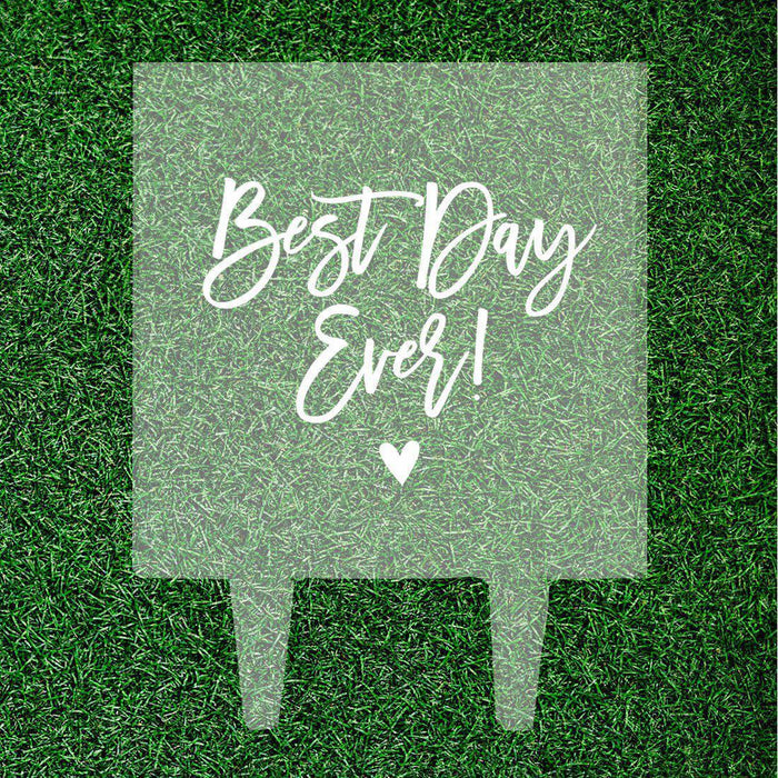 Modern Square Acrylic Cake Topper Collection-Set of 1-Andaz Press-Best Day Ever-