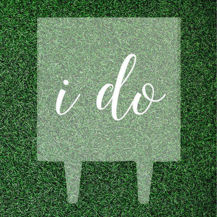 Modern Square Acrylic Cake Topper Collection-Set of 1-Andaz Press-I Do Modern-