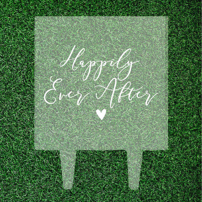 Modern Square Acrylic Cake Topper Collection-Set of 1-Andaz Press-Modern Happily Ever After-