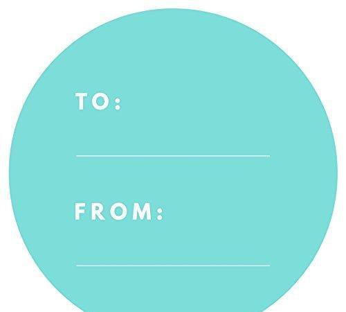 Modern To/From Circle Gift Labels-Set of 40-Andaz Press-Diamond Blue-