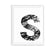 Monogram Wall Art Letters, Black and White Tree Branches-Set of 1-Andaz Press-S-