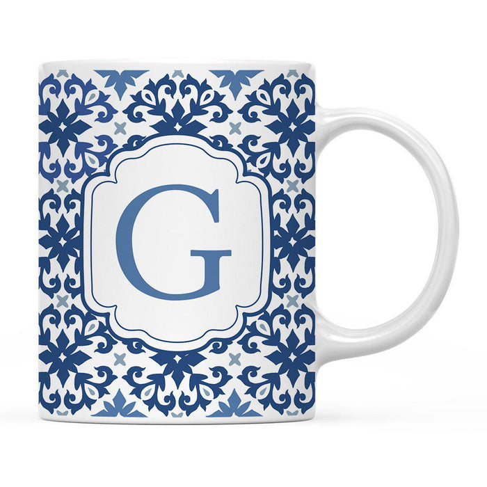 Moroccan Monogram Ceramic Coffee Mug-Set of 1-Andaz Press-Letter A-