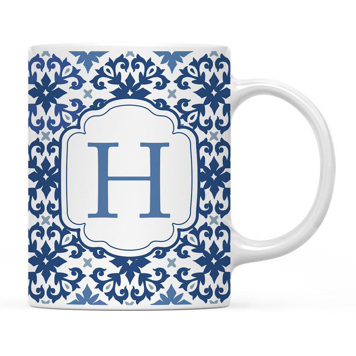 Moroccan Monogram Ceramic Coffee Mug-Set of 1-Andaz Press-Letter A-