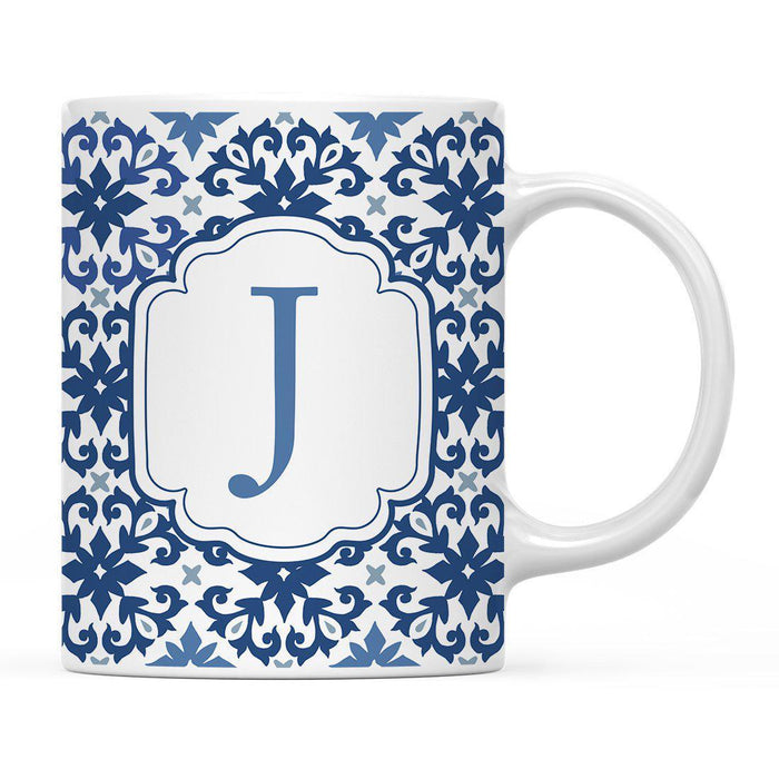 Moroccan Monogram Ceramic Coffee Mug-Set of 1-Andaz Press-Letter A-