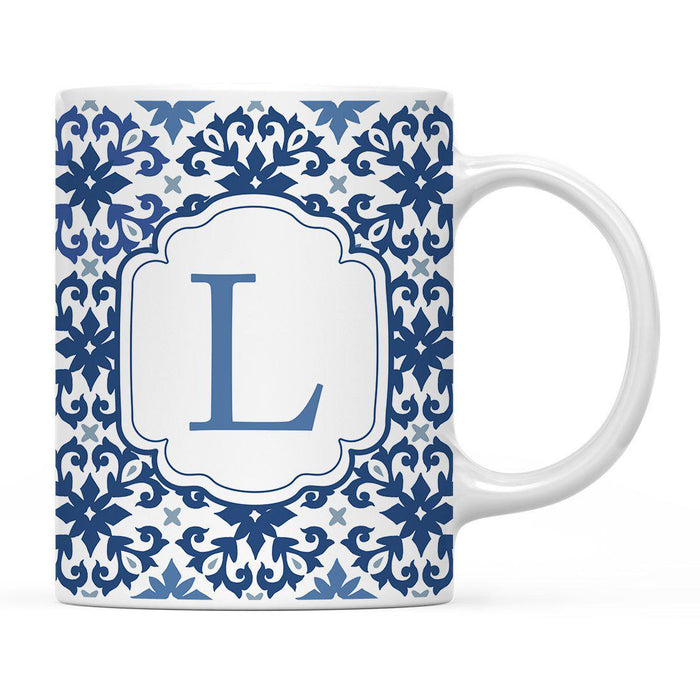 Moroccan Monogram Ceramic Coffee Mug-Set of 1-Andaz Press-Letter A-