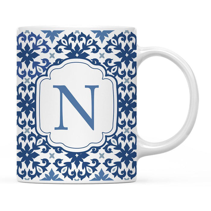 Moroccan Monogram Ceramic Coffee Mug-Set of 1-Andaz Press-Letter A-