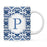 Moroccan Monogram Ceramic Coffee Mug-Set of 1-Andaz Press-Letter A-
