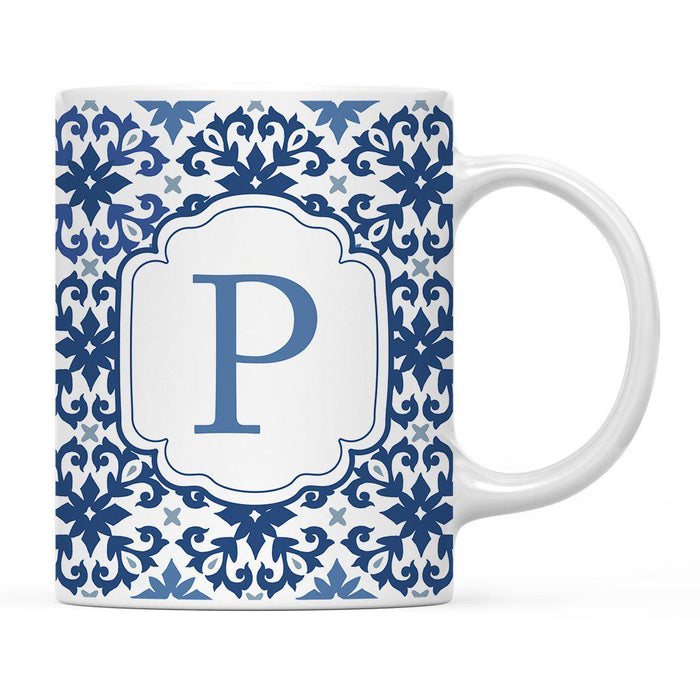 Moroccan Monogram Ceramic Coffee Mug-Set of 1-Andaz Press-Letter A-