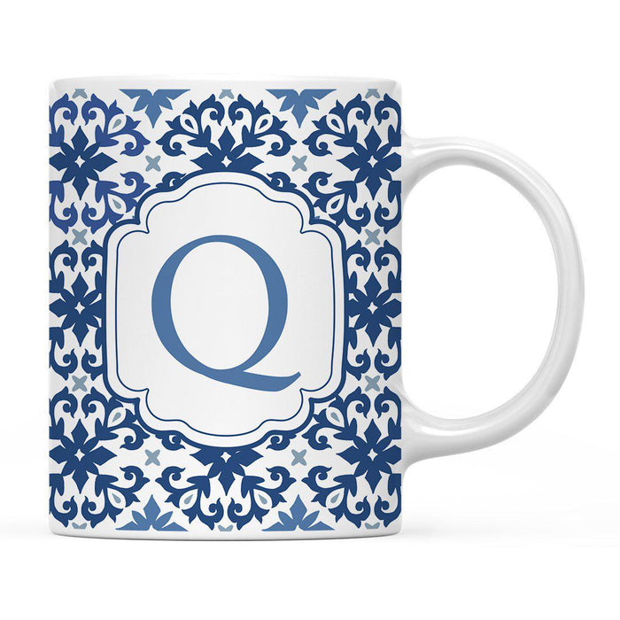 Moroccan Monogram Ceramic Coffee Mug-Set of 1-Andaz Press-Letter A-